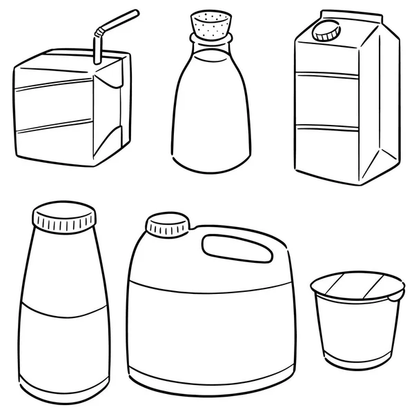 Vektor Set Von Milchprodukten — Stockvektor