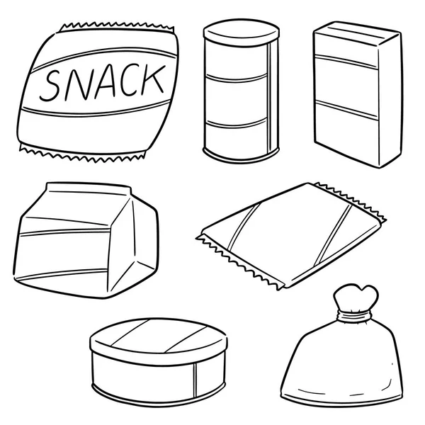 Vektor Set Von Snacks — Stockvektor