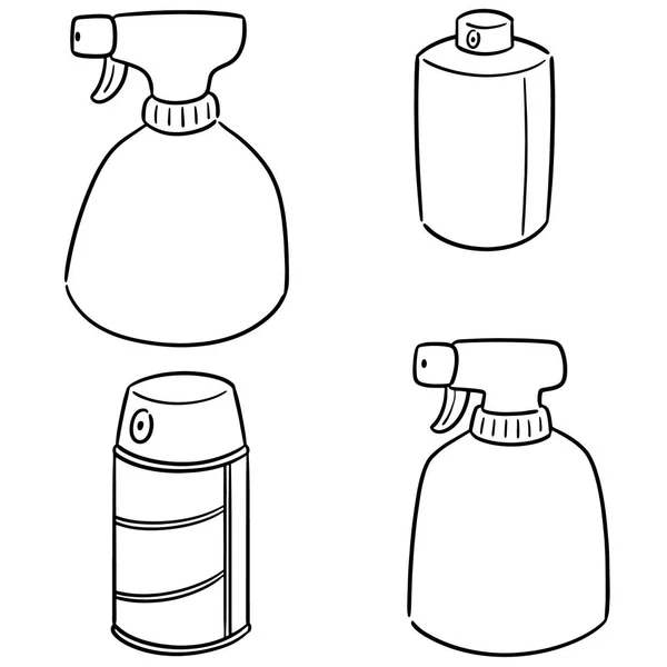 Vector Set Spray Can Bottle — Stock Vector