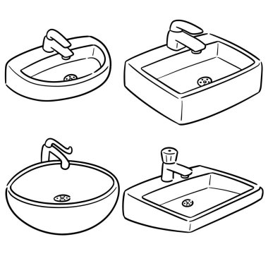 vektör set lavabo