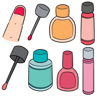 tırnak cilası vektör kümesi