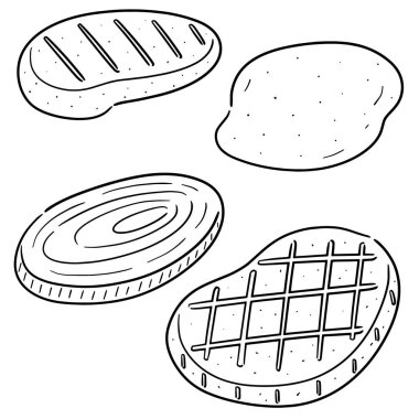 biftek vektör kümesi