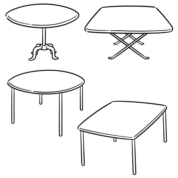 Vektorsatz Der Tabelle — Stockvektor