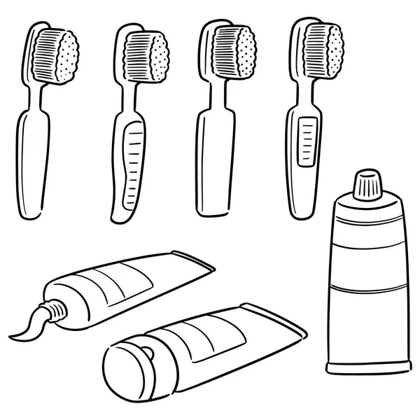 vektör kümesi diş bakım seti