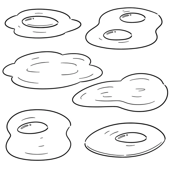 Vector Conjunto Huevo Frito — Archivo Imágenes Vectoriales