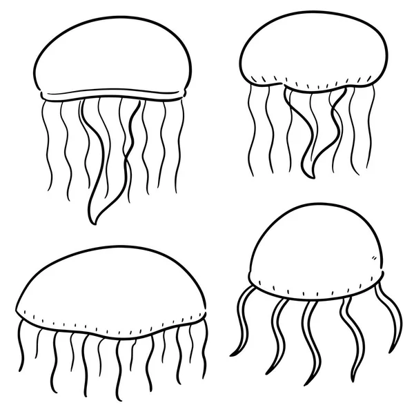 Векторный Набор Медуз — стоковый вектор