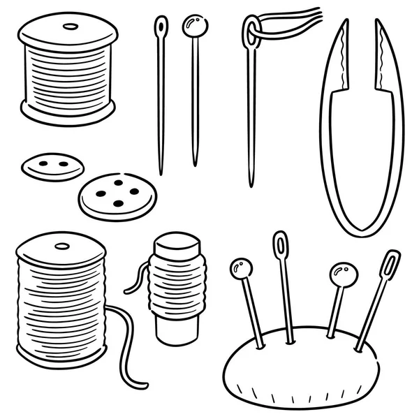 Vector Set Sewing Accessories — Stock Vector