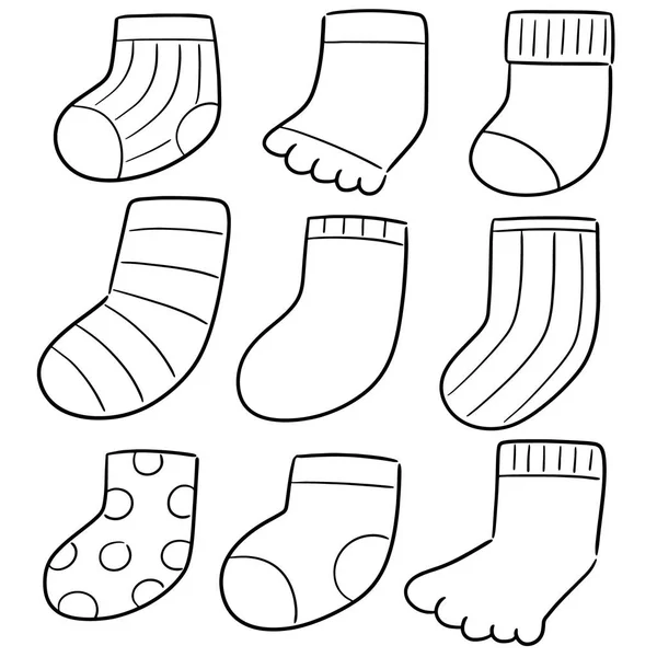 Vector Set Socks — Stock Vector