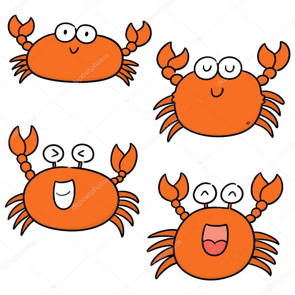 vector set of crab