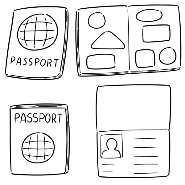 Векторный Набор Паспортов — стоковый вектор