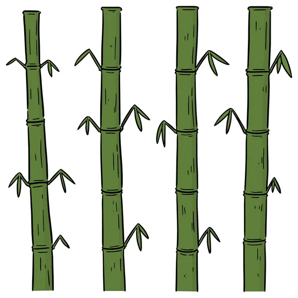 Vektorové Sada Bambus — Stockový vektor