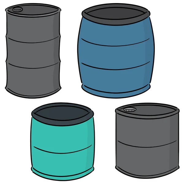 Vector Set Barrel — Stock Vector