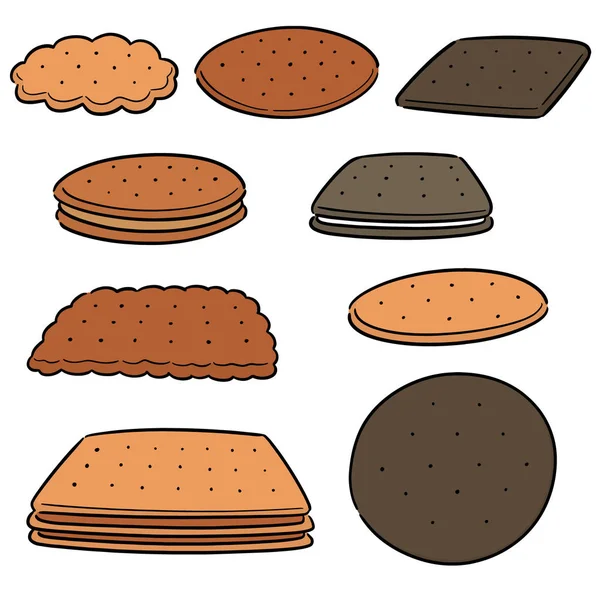 Ensemble Vectoriel Biscuits Biscuits — Image vectorielle