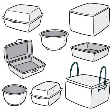 köpük konteyner vektör kümesi