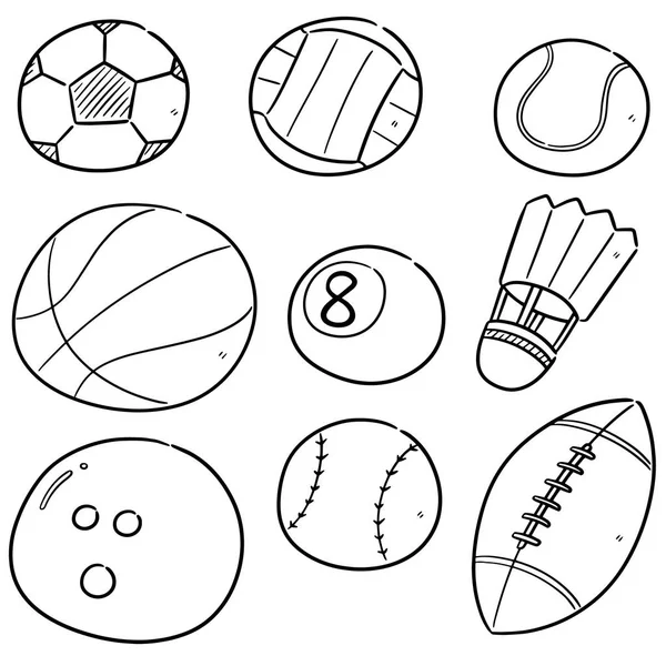 Vector Set Sport Equipments — Stock Vector