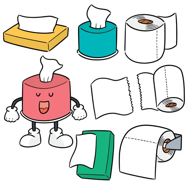 Conjunto Vetorial Papel Tissue —  Vetores de Stock