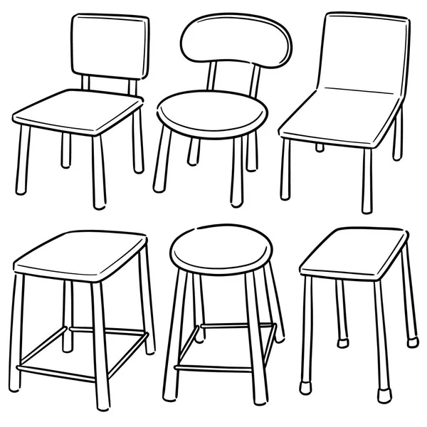 Ensemble Vectoriel Chaise — Image vectorielle