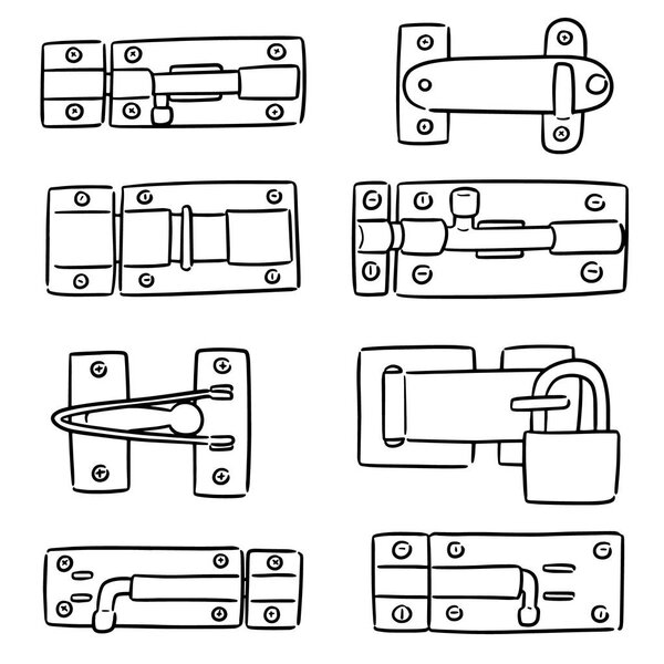 векторный набор защелки
