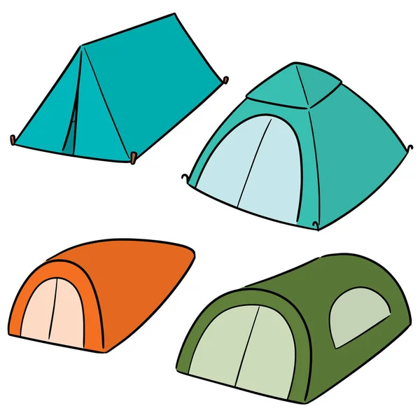 テントのベクトルを設定 — ストックベクタ