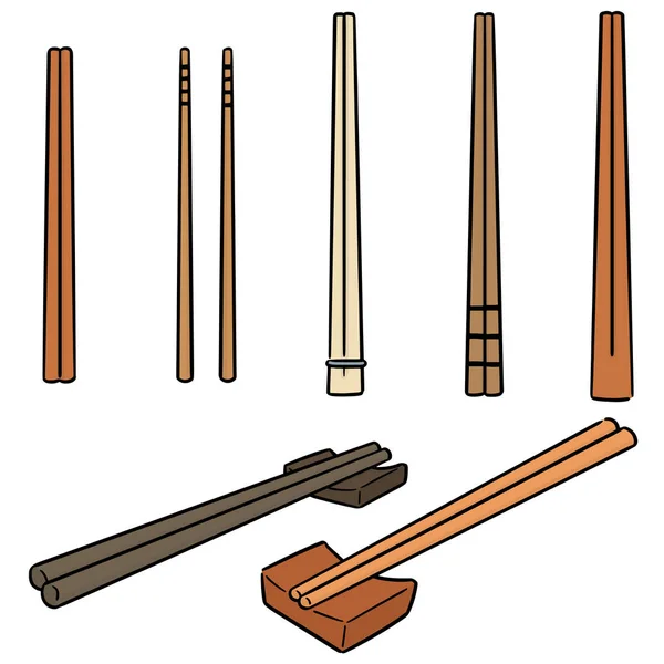 Vector Set Chopsticks — Stock Vector