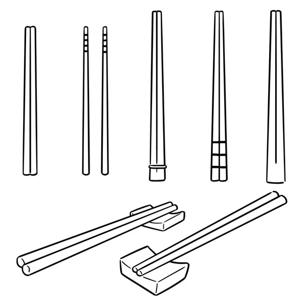 Vector Set Chopsticks — Stock Vector