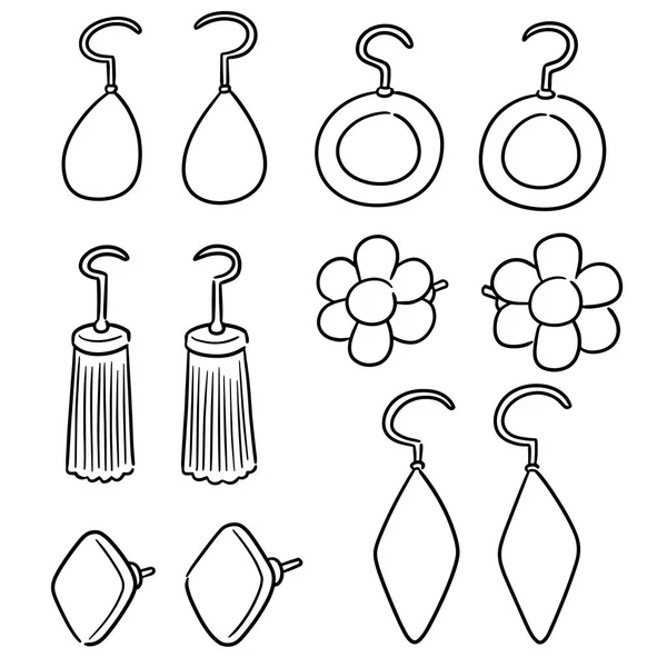 向量集的耳环 — 图库矢量图片