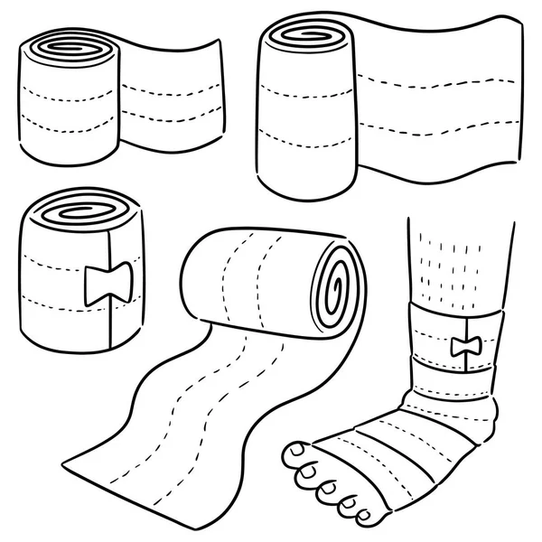 Jeu Vectoriel Bandage Médical — Image vectorielle