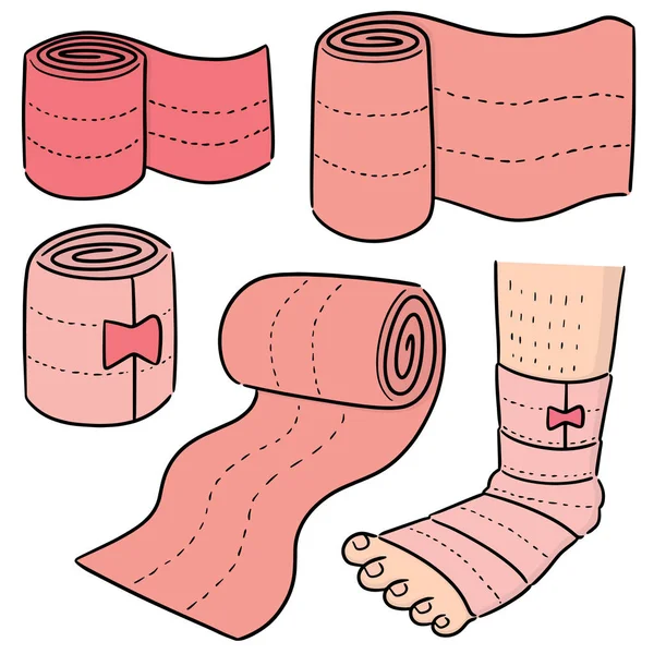 Jeu Vectoriel Bandage Médical — Image vectorielle