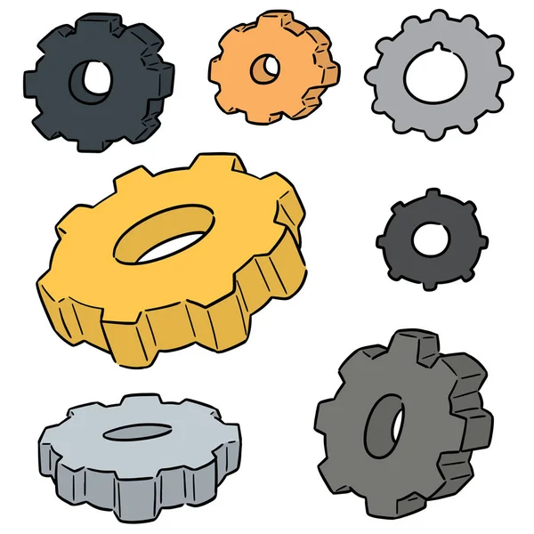 Vector Set Gear — Stock Vector