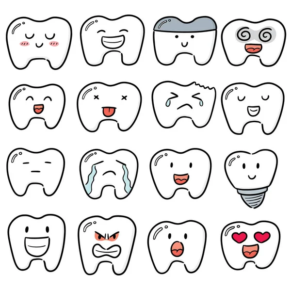 Jeu de dents vectorielles — Image vectorielle