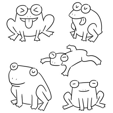 Kurbağa vektör kümesi
