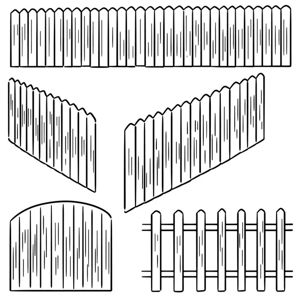 Ensemble vectoriel de clôture — Image vectorielle