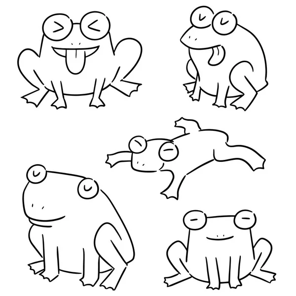 Jeu vectoriel de grenouilles — Image vectorielle