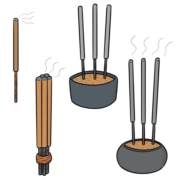 Ensemble vectoriel de bâton d'encens — Image vectorielle