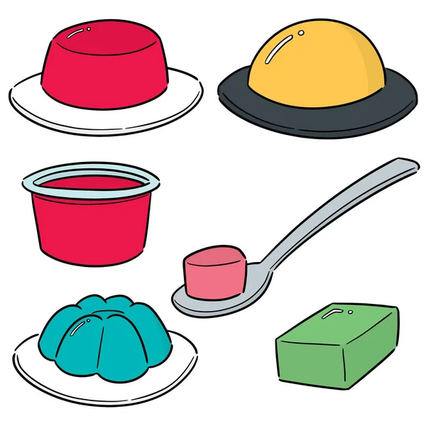 Vector conjunto de gelatina — Vector de stock