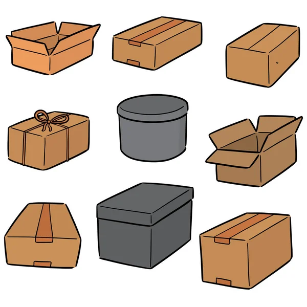 Vector set of boxes — Stock Vector
