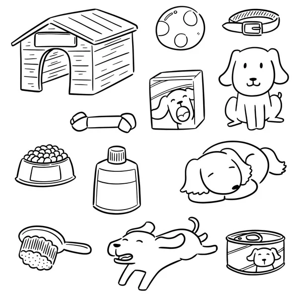 Vector conjunto de accesorios para perros — Archivo Imágenes Vectoriales