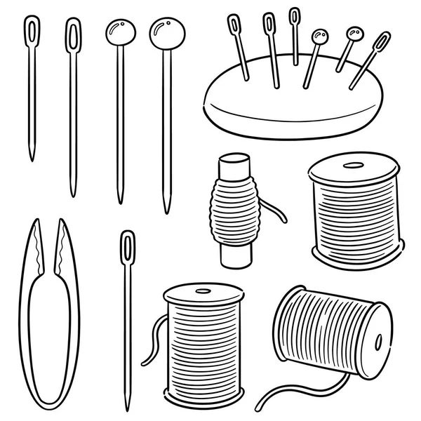 Vector set of sewing accessories — Stock Vector