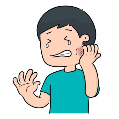 vektör adamın diş ağrısı var