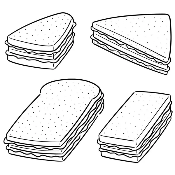 Vector conjunto de sándwich — Archivo Imágenes Vectoriales