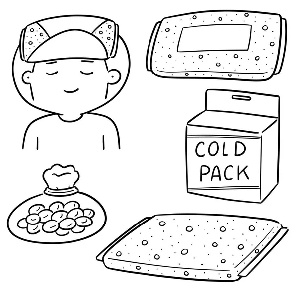 Vector conjunto de paquete frío — Vector de stock