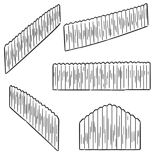 Ensemble vectoriel de clôture — Image vectorielle