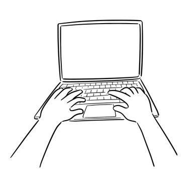 el dizüstü kullanarak vektör