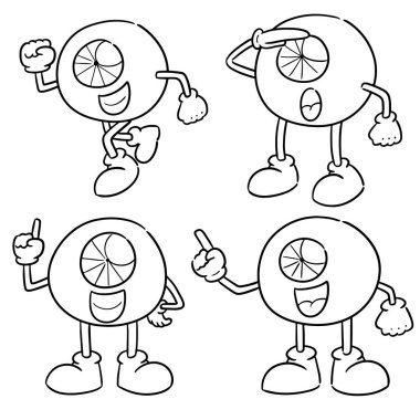 vektör çizgi göz kümesi