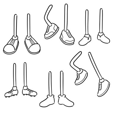 çizgi film bacak vektör kümesi