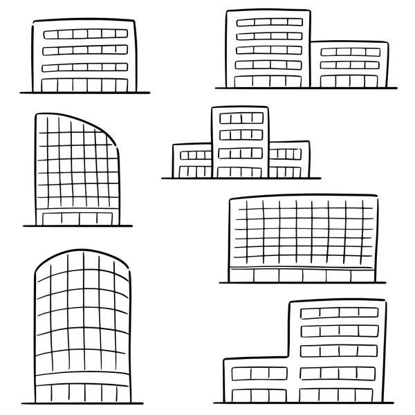 건물의 벡터 세트 — 스톡 벡터