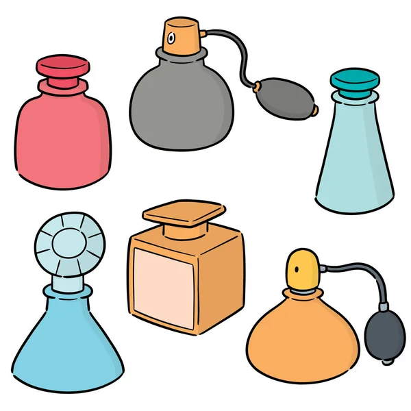 Vektorová sada lahvičky parfému — Stockový vektor
