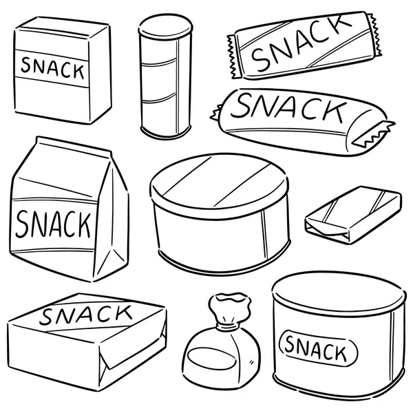 Vector set of snack — Stock Vector