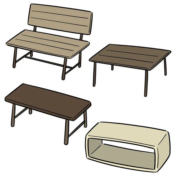 Векторный набор скамеек — стоковый вектор