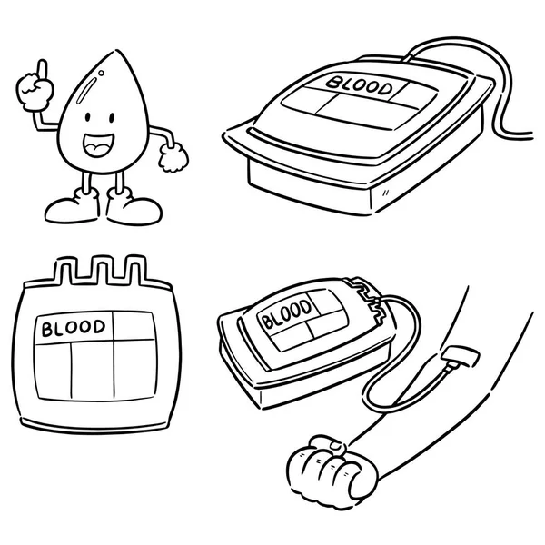 Vektorové sada dárcovství krve — Stockový vektor